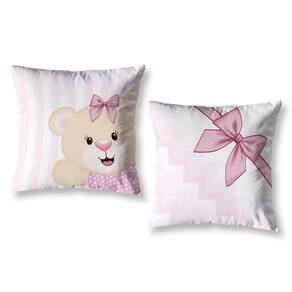 Kit 2 Almofadas Cheias Estampadas Infantil 40 X 40 Ursinha