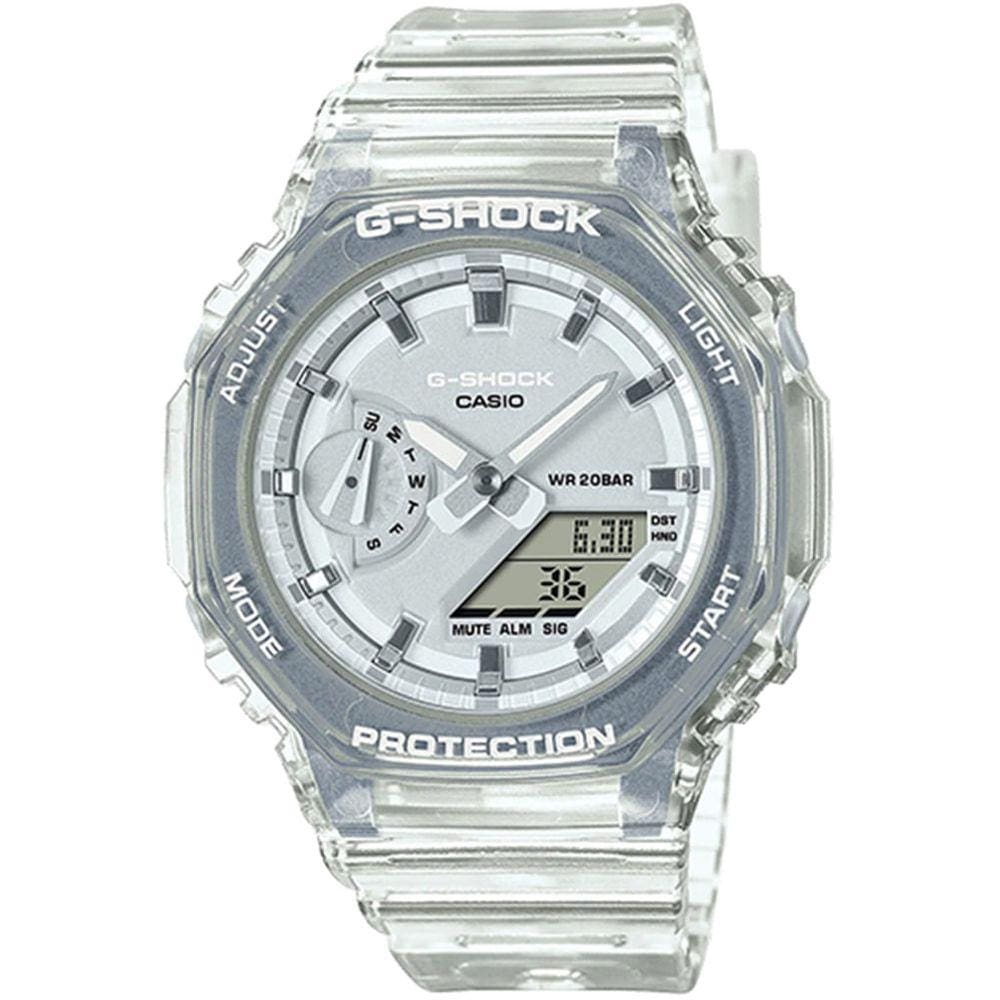 Relógio CASIO G-SHOCK feminino transparente GMA-S2100SK-7ADR