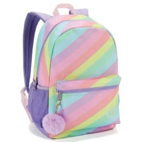 Mochila Juvenil Feminina Candy Color Lançamento Escolar