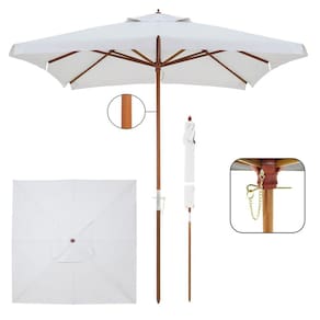 Ombrelone Madeira Quadrado 2x2m Sardenha Guarda Sol Sombreiro Bagum Branco - 303101 Belfix