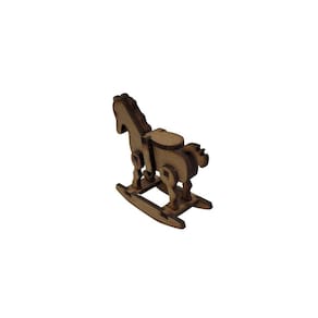 Miniatura Cavalinho de Pau balanço 7cm- Jeito Próprio Artesanto