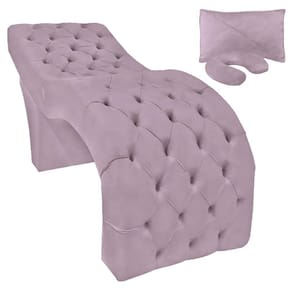 Maca Estética Facial Capitonê Largura 70cm Espuma D26 Veludo Rose SOFA STORE