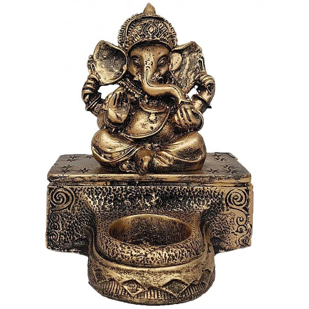 Ganesha Na Base Com Castiçal 14024