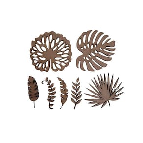 Kit com 7 apliques de folhas diferentes 6 á 8cm- Jeito Próprio Artesanato