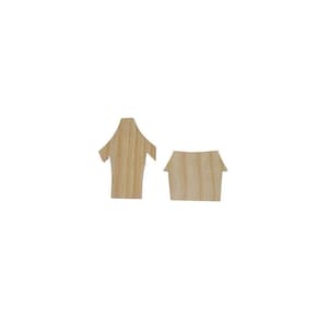 Kit c/2 casinhas diferentes em Pinus 7 e 9cm- Jeito Próprio Artesanato