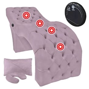 Maca Fixa Ergonômica para Estética Design Cílios com Massagem Veludo Rosa Rosê SOFA STORE