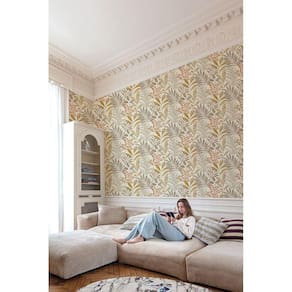Papel de Parede Maison Folhagem Colorido - Melhor Qualidade