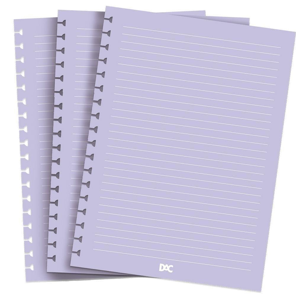 Refil De Folhas Lilás Para Caderno Smart Colegial Dac 4047Re