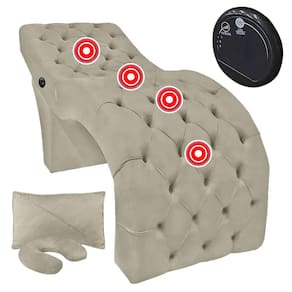Maca Fixa Ergonômica para Estética Design Cílios com Massagem Veludo Marrom Castor SOFA STORE