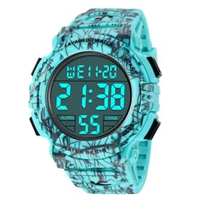 Relógio Digital Esportivo Militar à Prova d`Água, LED, Alarme e Data