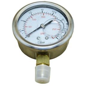 Manômetro 63Mm 1500 Psi 103 Bar Com Glicerina Aço