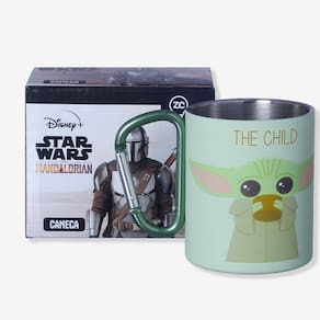 Caneca 300Ml Mosquetão Baby Yoda Star Wars - Zona Criativa