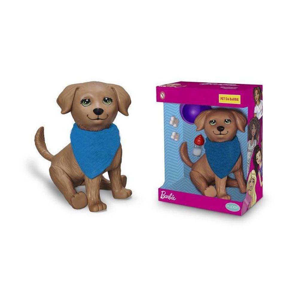 Cachorro da Barbie Rookie marrom com acessórios brinquedo 1267 Mattel