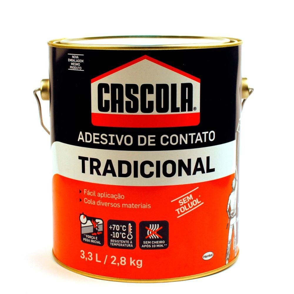 Cola adesivo de contato 2,8kg Cascola Tradicional
