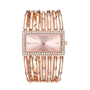 Relógio Feminino de Luxo Analógico Quartz Retangular com Bracelete de Moda