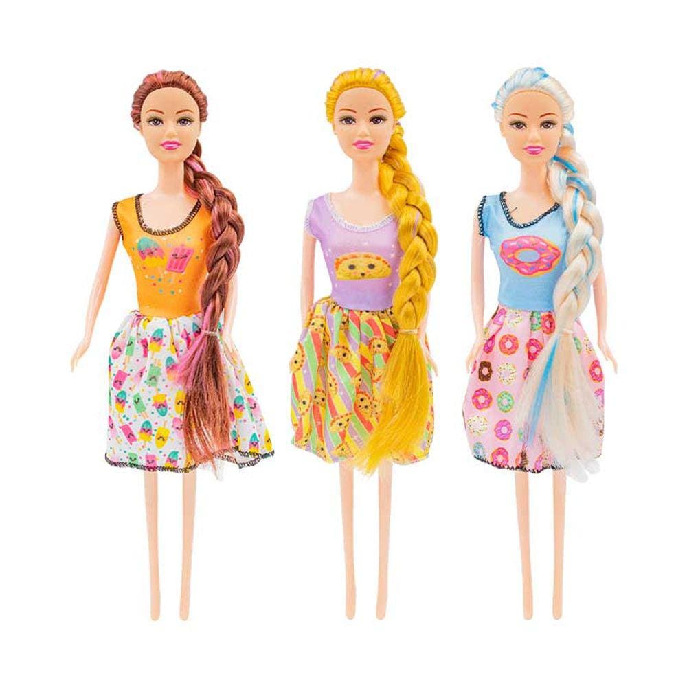 Boneca Fashion Com Tranças - Modelos Diversos!