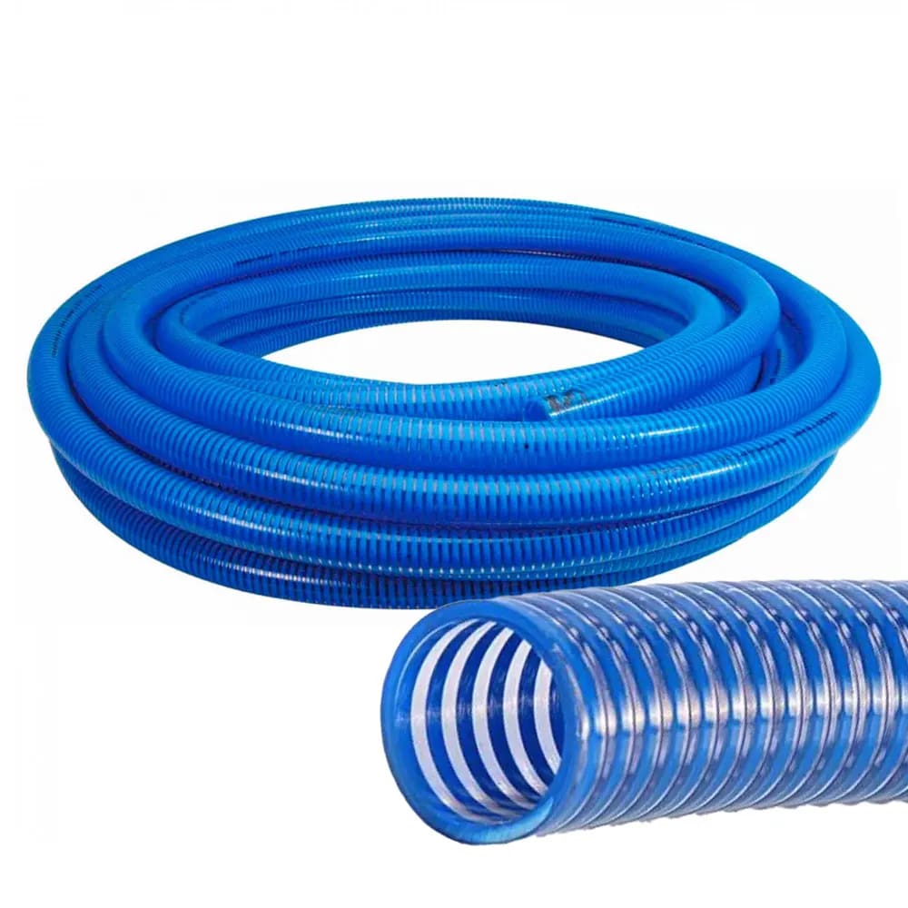 Mangueira 1`` Espiralada Azul Para Sucção