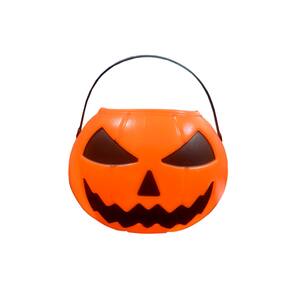 Balde Abóbora Com Alça Para Doces Decoracao Halloween Enfeite Festa Dia Das Bruxas Noites do Terror Zumbi