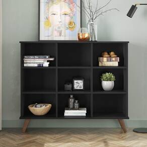 Nichos Organizadores 108cm Retro Qmovi Preto