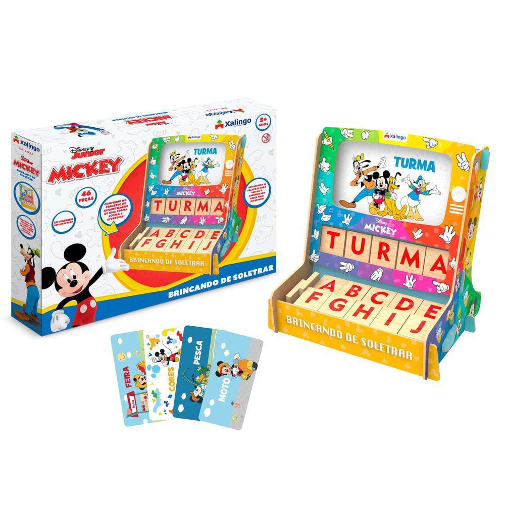 Jogo Brincando de Soletrar Mickey Disney Xalingo