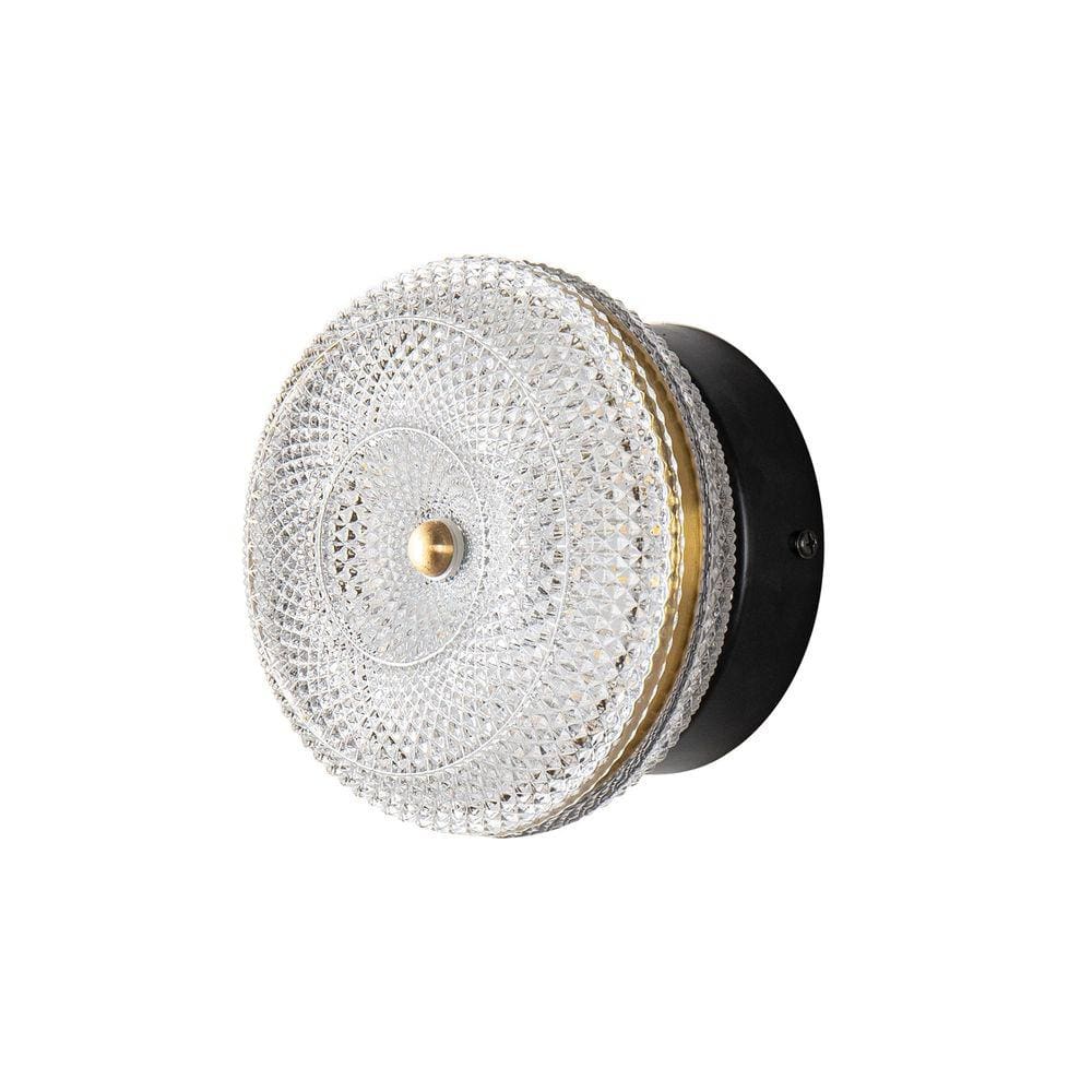 Arandela Led Barok Preto Com Dourado 16W 3000K