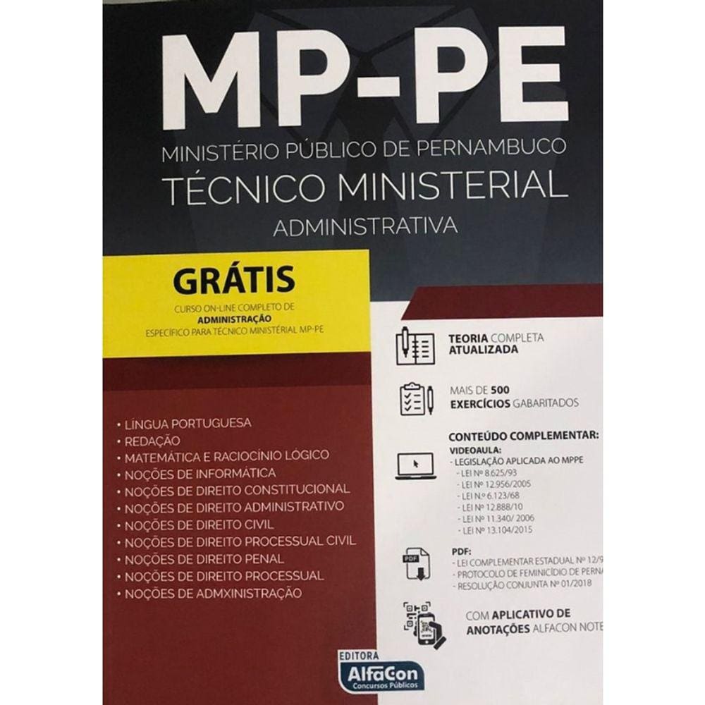 Mp-Pe: Ministério Público De Pernambuco – Técnico Ministerial