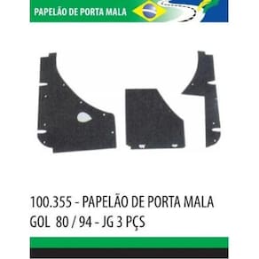 Revestimento Em Papelão De Porta Malas Gol 80/94 - Preto