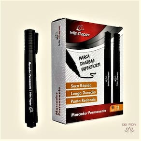 Caneta Marcador Retroprojetor Cores Multiuso Caixa Com 12un