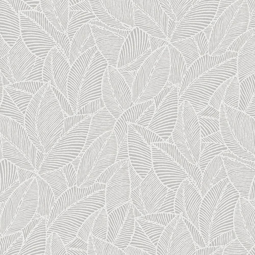 Papel de Parede Essencial Folhagem Azul e Branco ESS1028