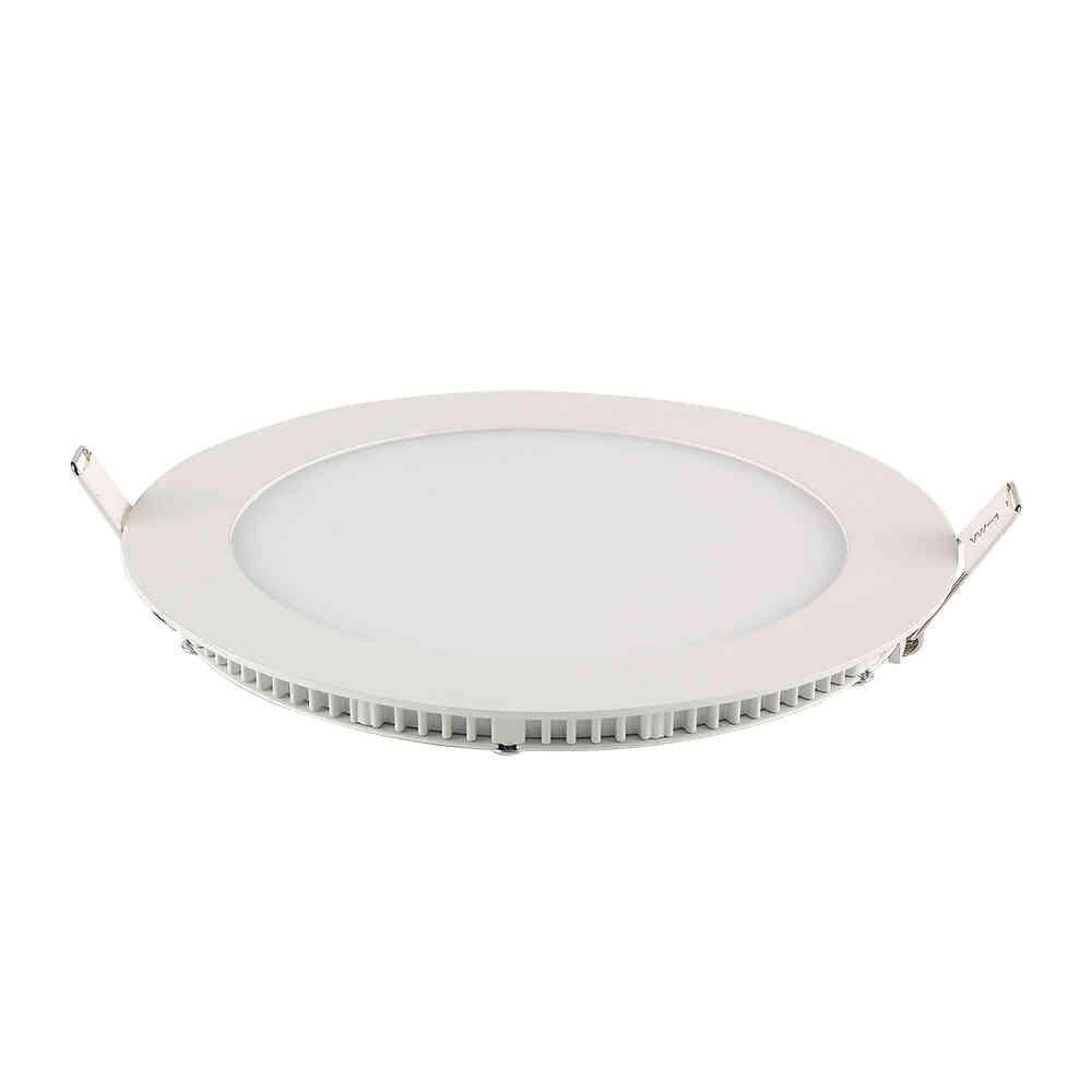 Painel LED Slim Embutir Redondo 12W 6.500K - Branco