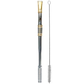 Bomba Para Terere Chimarrão Bogo Mola Banho Ouro Aço Inox Lisa