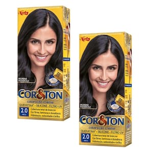 Kit Tintura Niely  Cor e Ton tom 2.0 preto (2 kits)