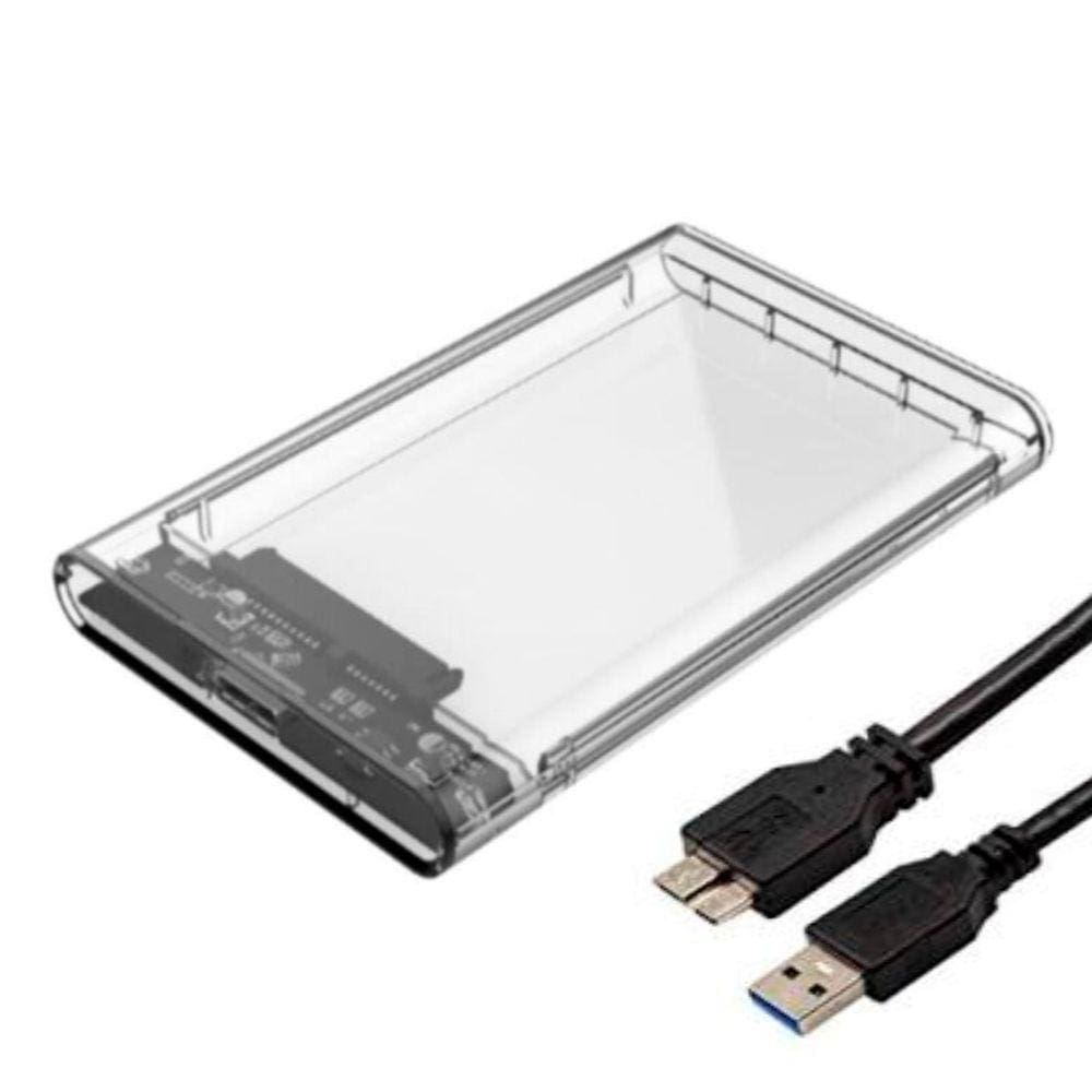 Gaveta Case De Hd Ou Ssd Sata 3.0 Usb Transparente 2.5 polegadas Cs07