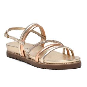 Sandália Flatform Via Marte 23-10702-01 Feminina - Dourado