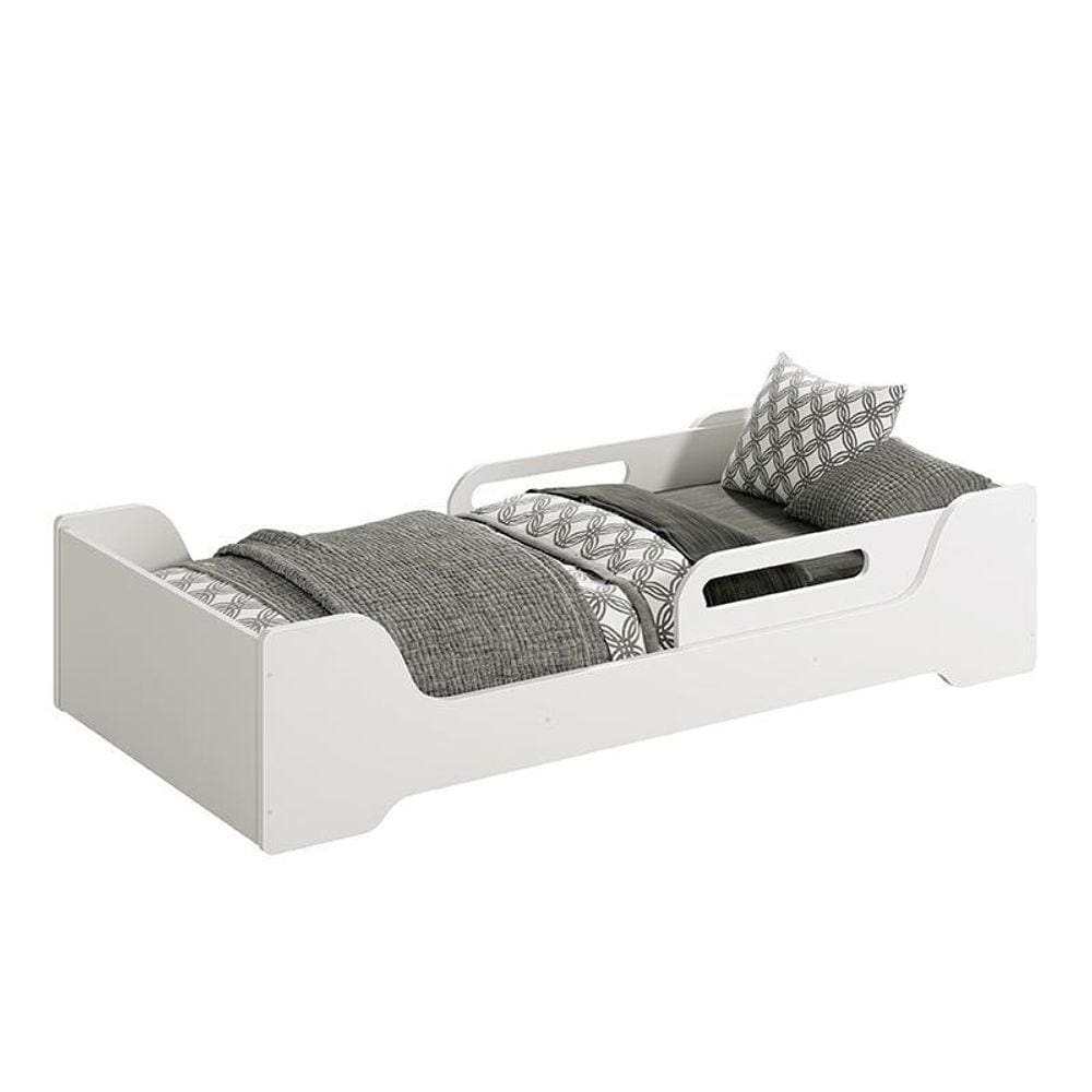 Cama Evolutiva 2 em 1 Zaki com Proteção Lateral Usinada - Reller Móveis