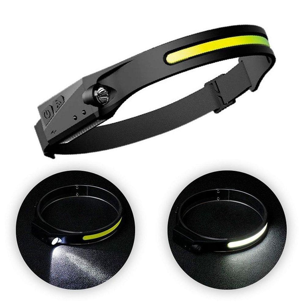 Lanterna Cabeça Farol Recarregavel Usb Agua Faixa Led