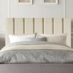 Cabeceira Estofada Cama Box Casal 1,60m Carla Suede Bege