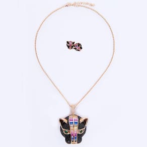 Conjunto Semijóia Tigre Cravejado