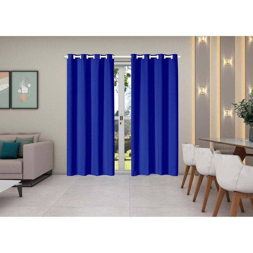 Cortina Oxford 2,80M X 2,30M Sala Quarto Janela Azul