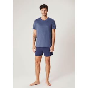Pijama Masculino Curto Em Malha