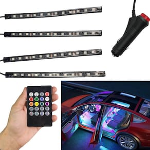 Barra Led Neon 8 Cores Rgb Controle Carro Moto Musica Caminhao Som Iluminaçao