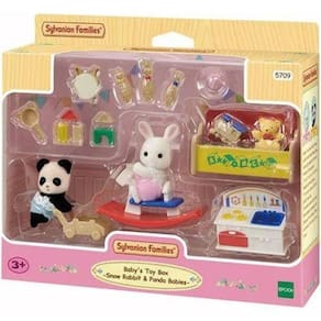 Sylvanian Families Caixa de Brinquedos Bebe Coelho Neve &amp; Bebe Panda