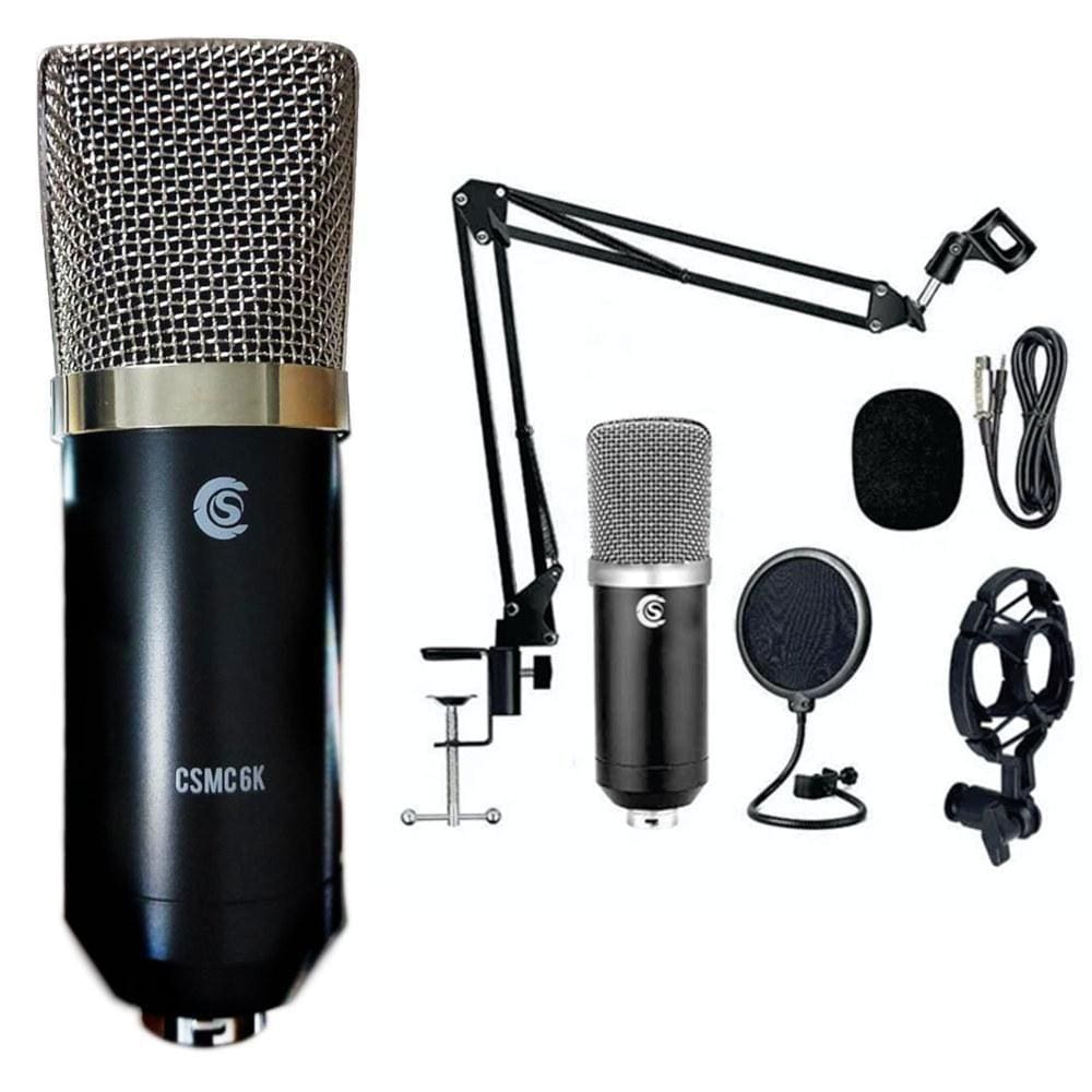 Kit Youtuber Microfone Condensador Custom Sound Csmc 6K