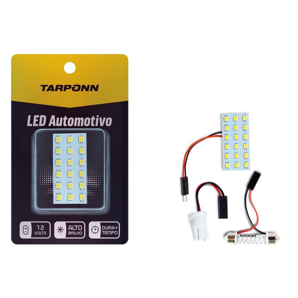 Lâmpada Led Interior Carro Placa 18 Leds Com 2 Conectores