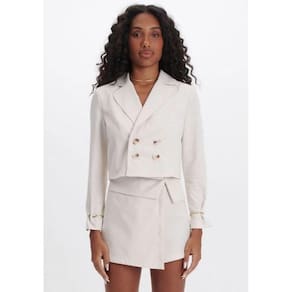 Blazer Alfaiataria Cropped Myft Feminino