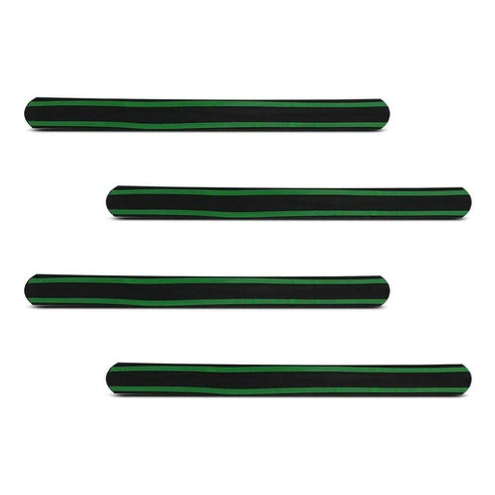 Kit Aplique Protetor De Para-choque Borracha Preto 35cm