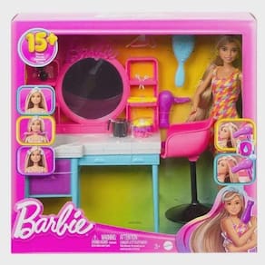 Hkv00 Barbie Totally Hair Boneca Salão De Beleza