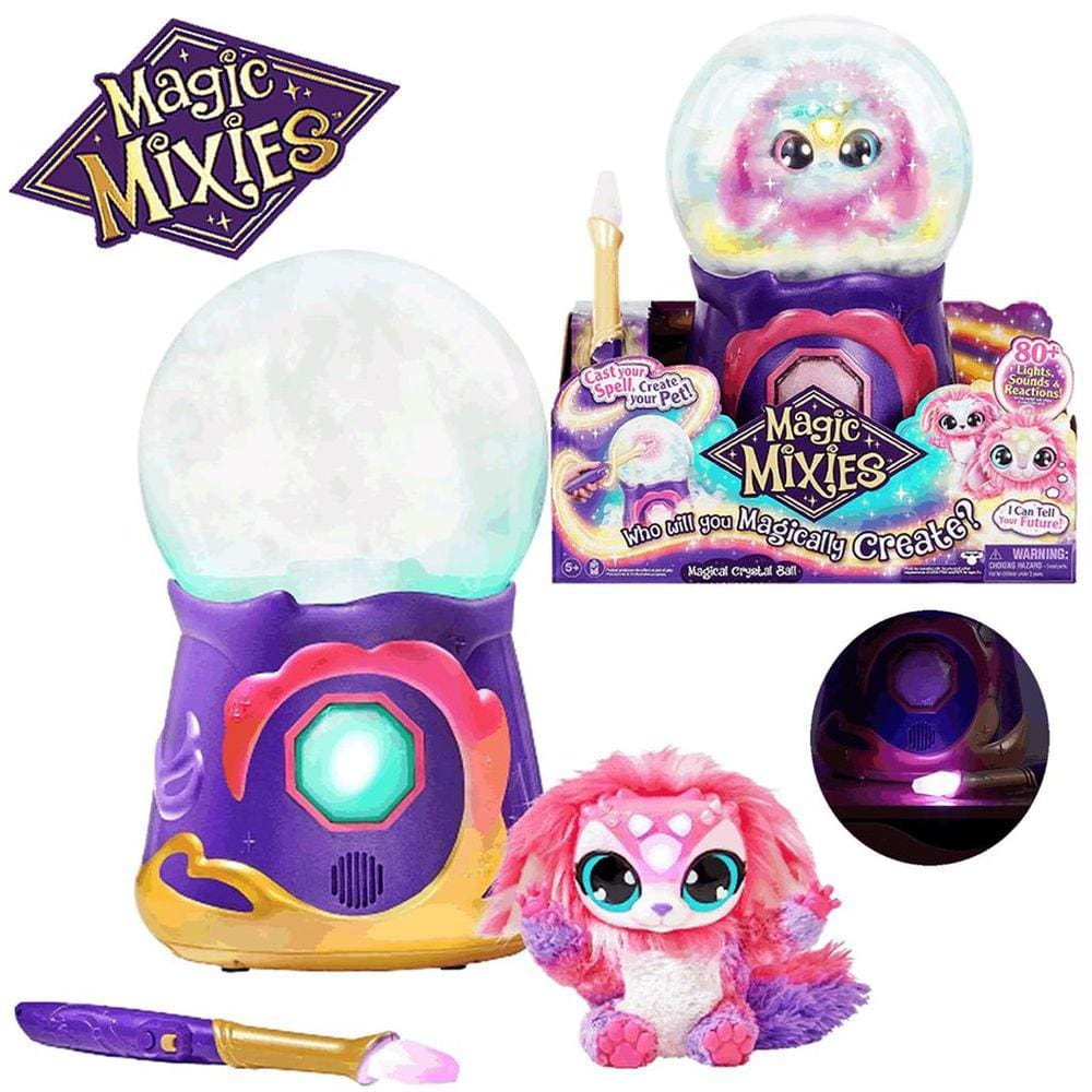 Bola de Cristal com Pelúcia Interativa - Magic Mixies - Rosa - Com