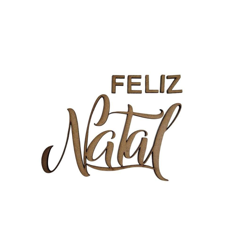 Aplique Frase Feliz Natal 11cm- Jeito Próprio Artesanato