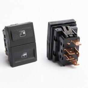 Botão do Vidro Elétrico Gol Parati G3 2000 a 2005 Led Vermelho 5 Vias - Kostal - 3105100